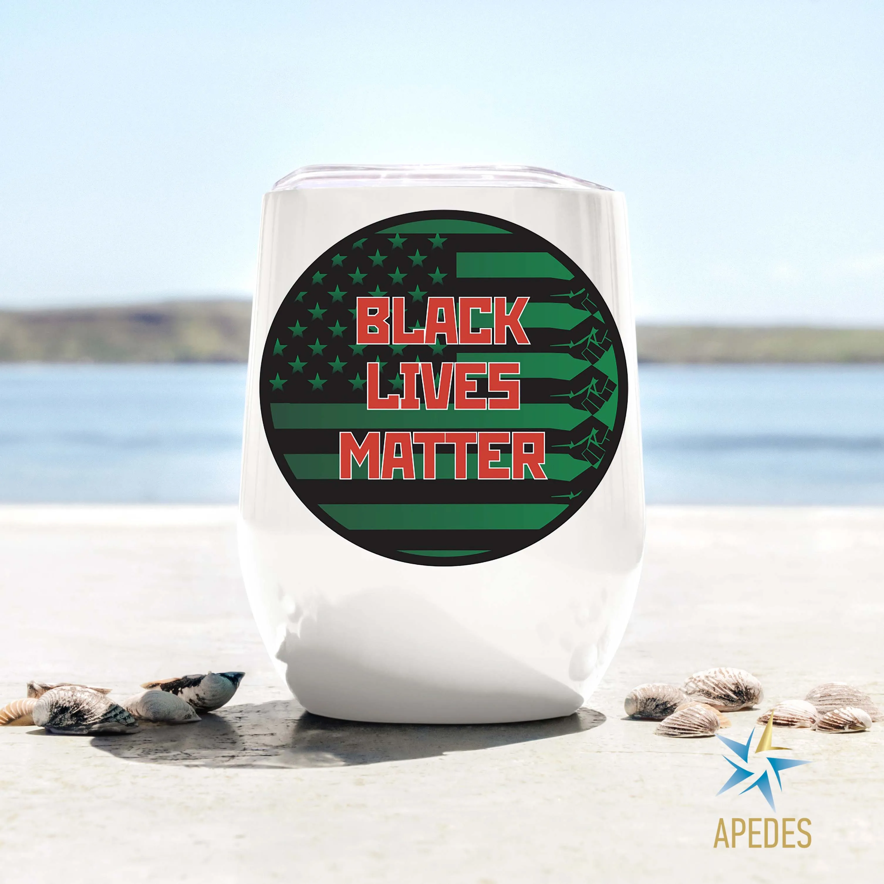 Black Lives Matter Stainless Steel Stemless Wine Cup 12 OZ