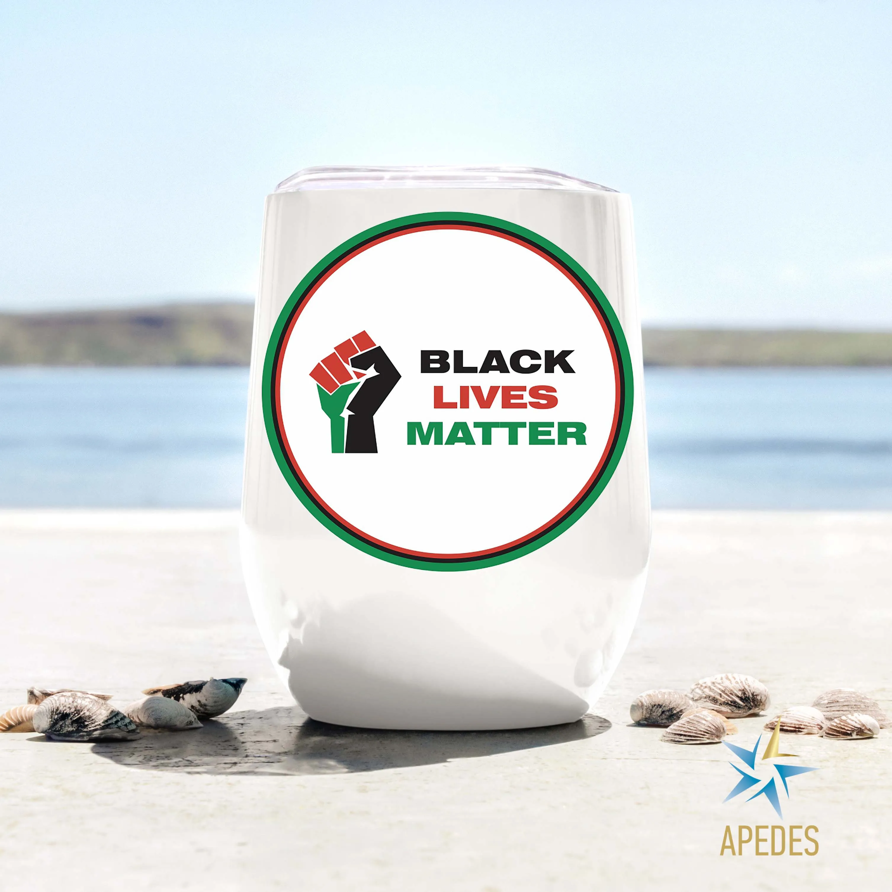 Black Lives Matter Stainless Steel Stemless Wine Cup 12 OZ
