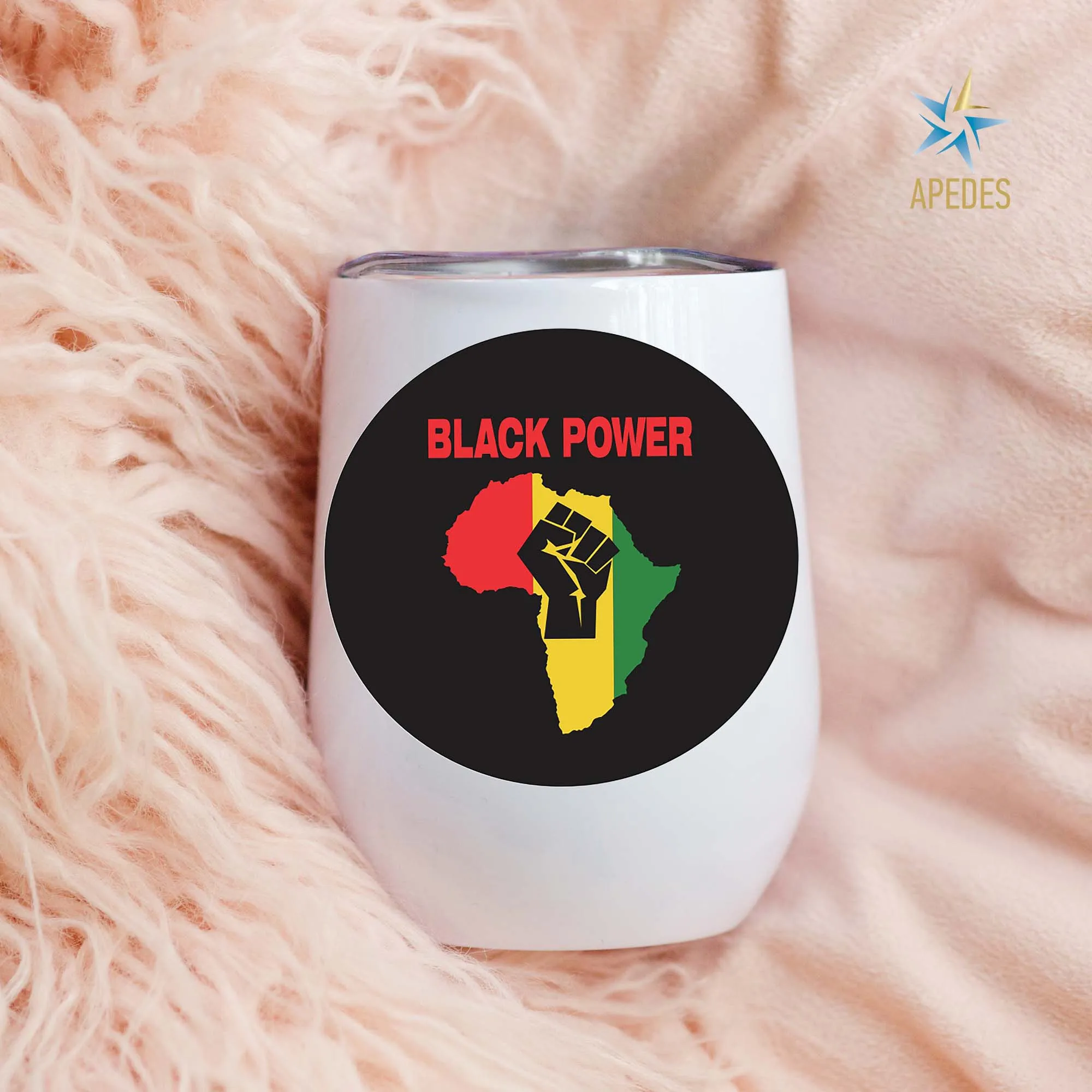 Black Lives Matter Stainless Steel Stemless Wine Cup 12 OZ