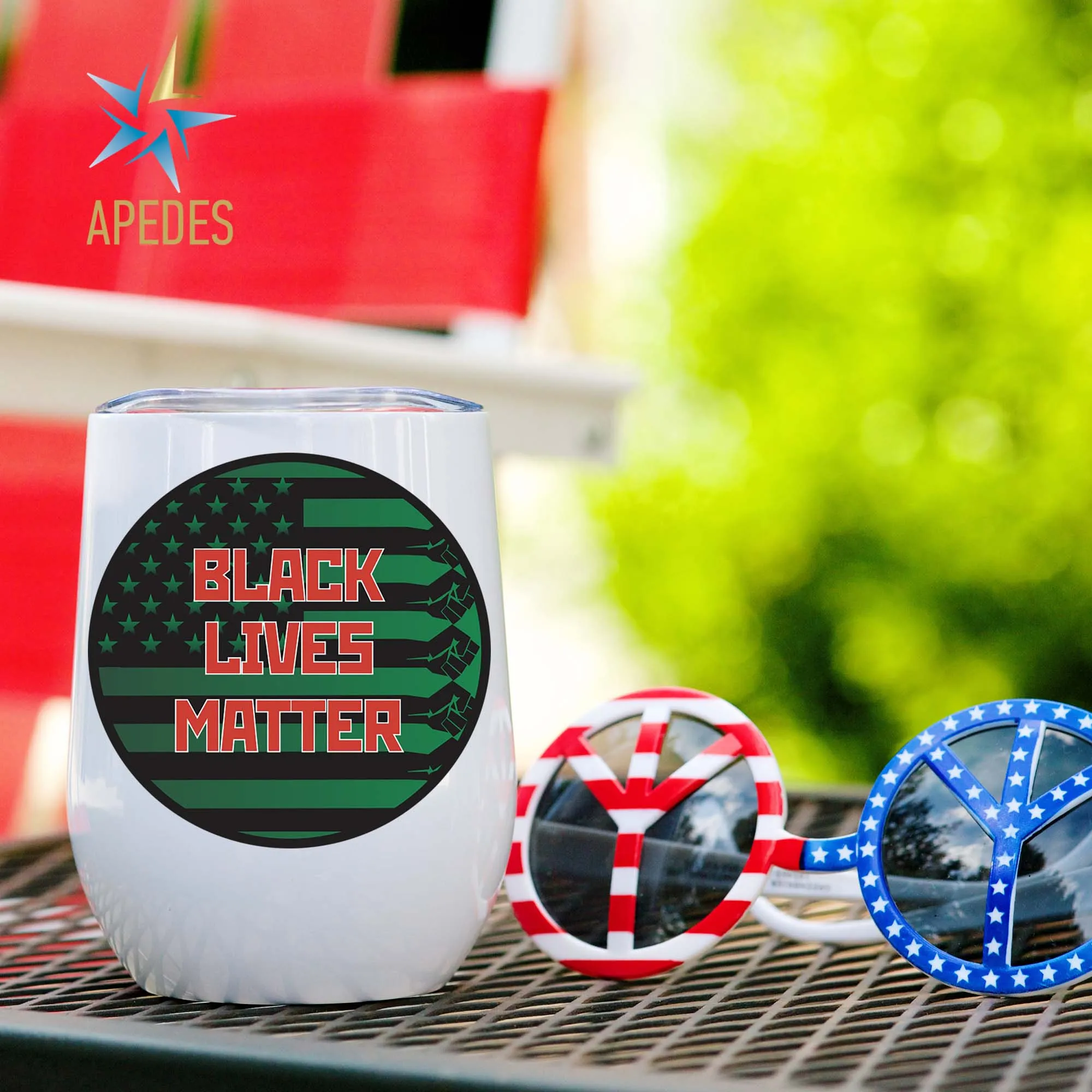 Black Lives Matter Stainless Steel Stemless Wine Cup 12 OZ