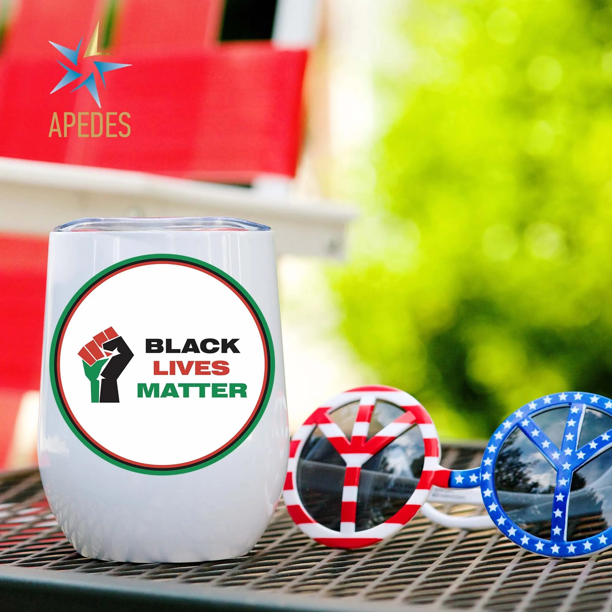 Black Lives Matter Stainless Steel Stemless Wine Cup 12 OZ