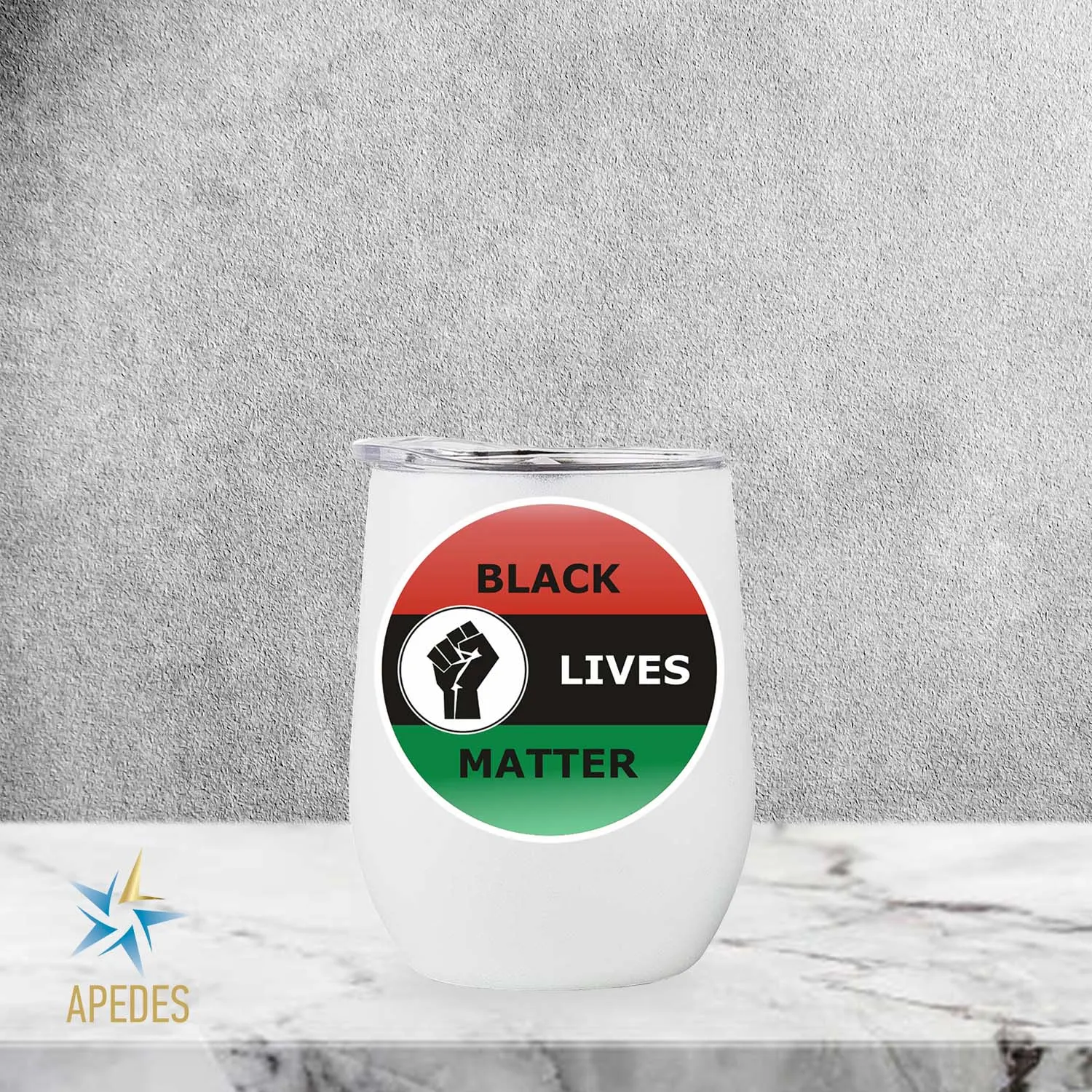 Black Lives Matter Stainless Steel Stemless Wine Cup 12 OZ
