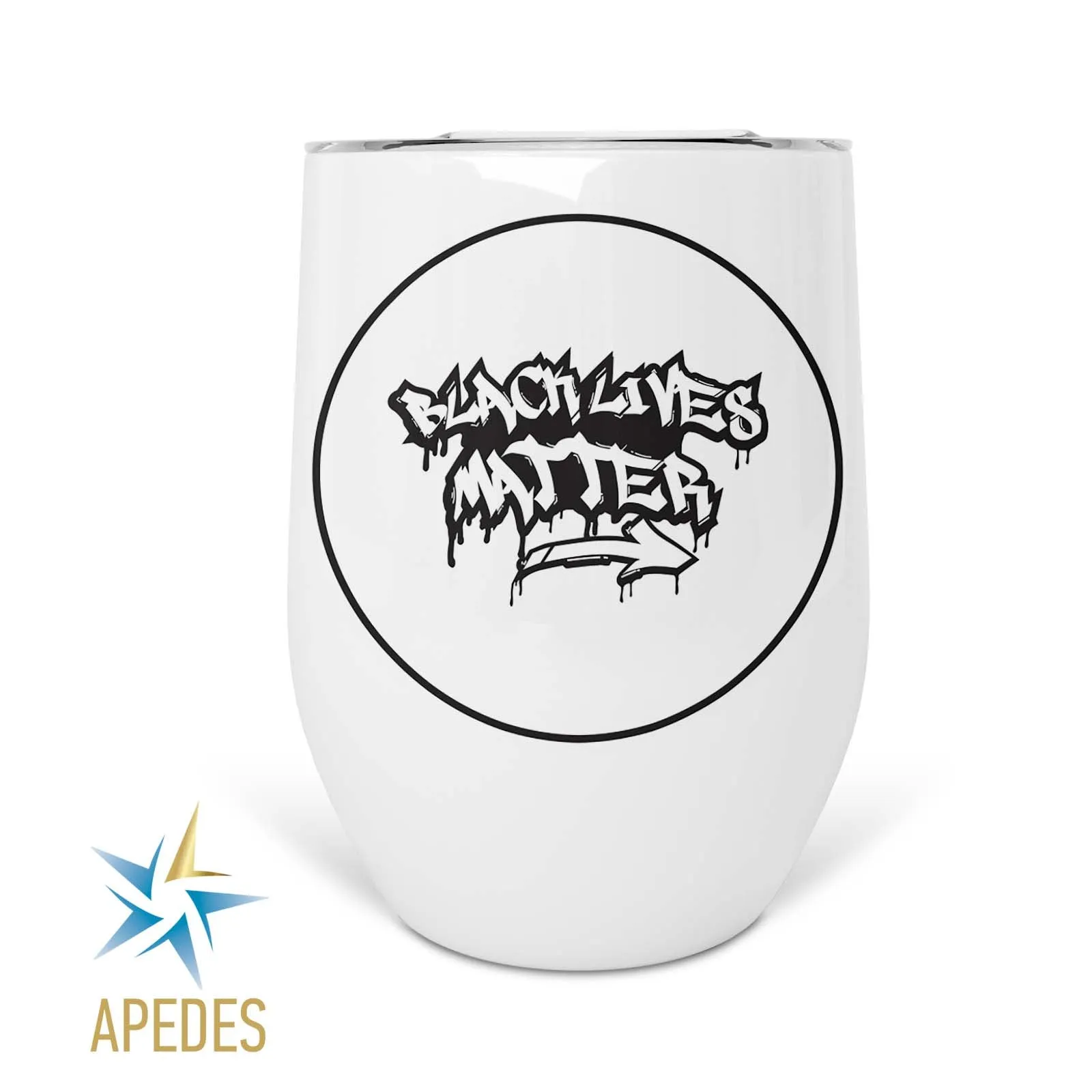 Black Lives Matter Stainless Steel Stemless Wine Cup 12 OZ