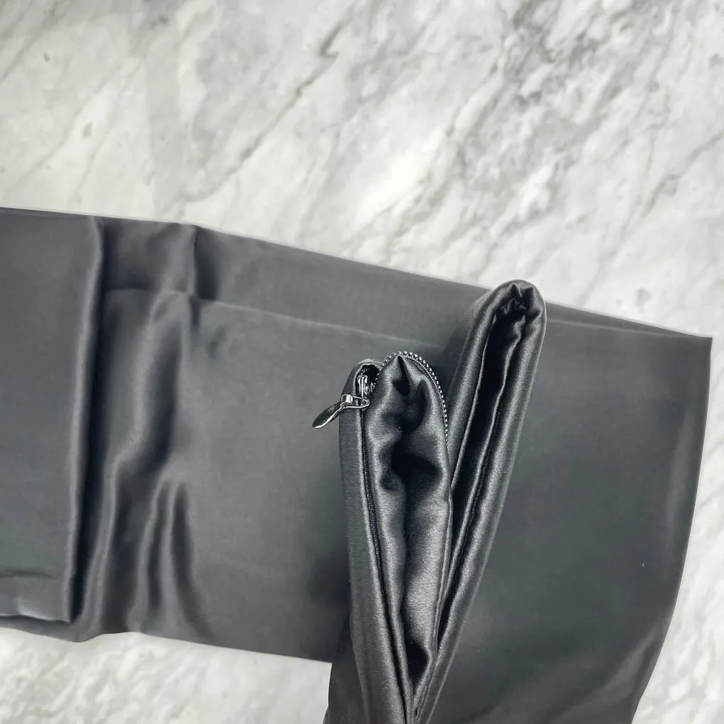 Black Silk Pillowcase - Standard
