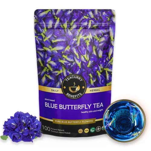 Blue Butterfly Pea Tea - For Skin Glow, Hair Growth, Eyesight - Blue Pea Flower Tea