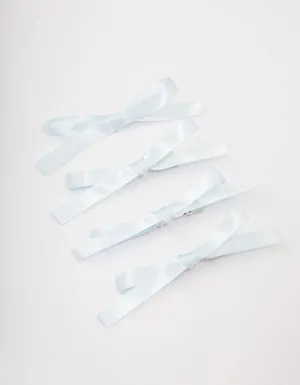 Blue Simple Hair Bow 4-Pack