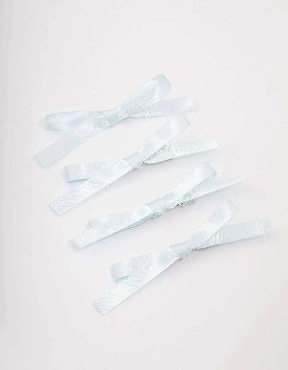 Blue Simple Hair Bow 4-Pack