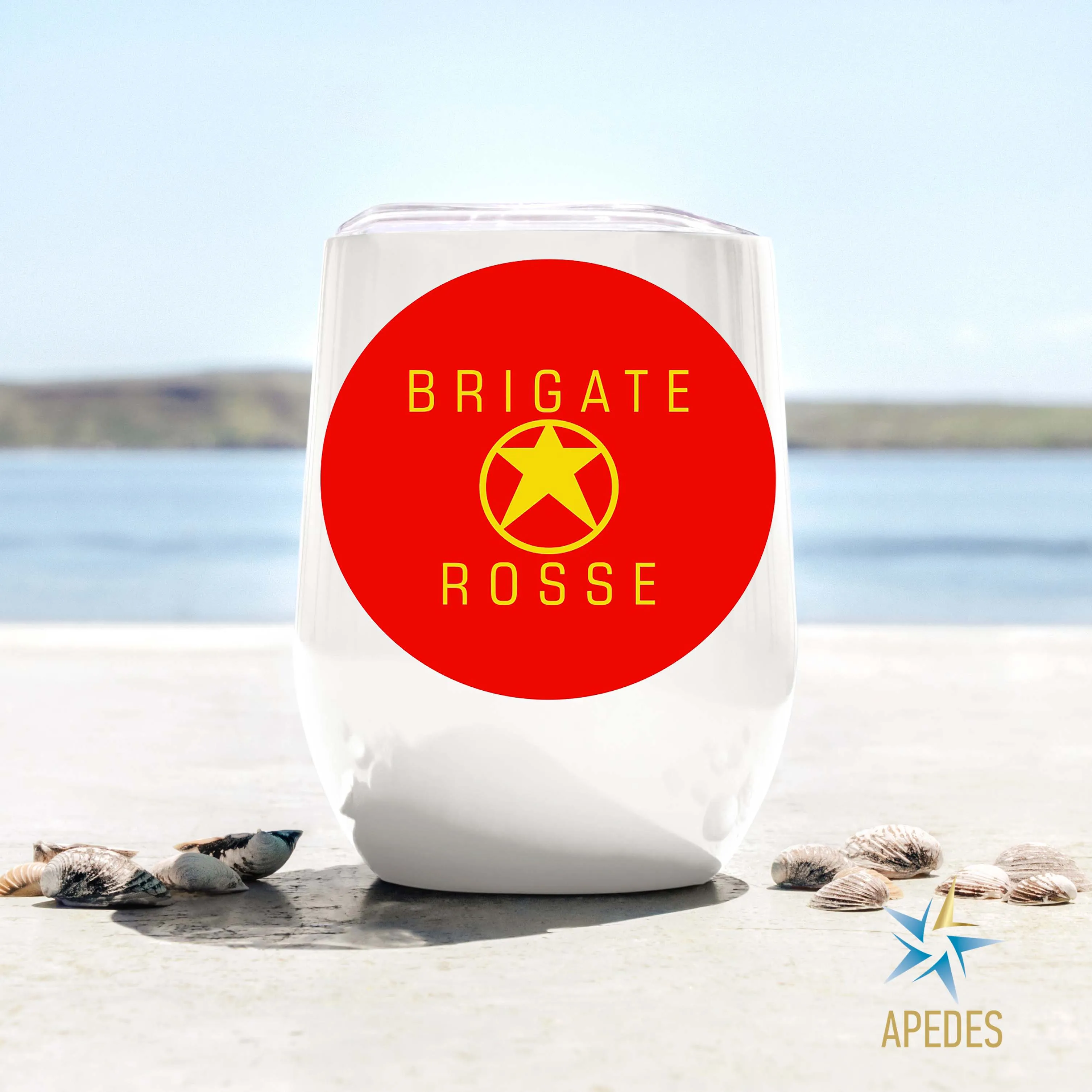 Brigate Rosse Italy Stainless Steel Stemless Wine Cup 12 OZ