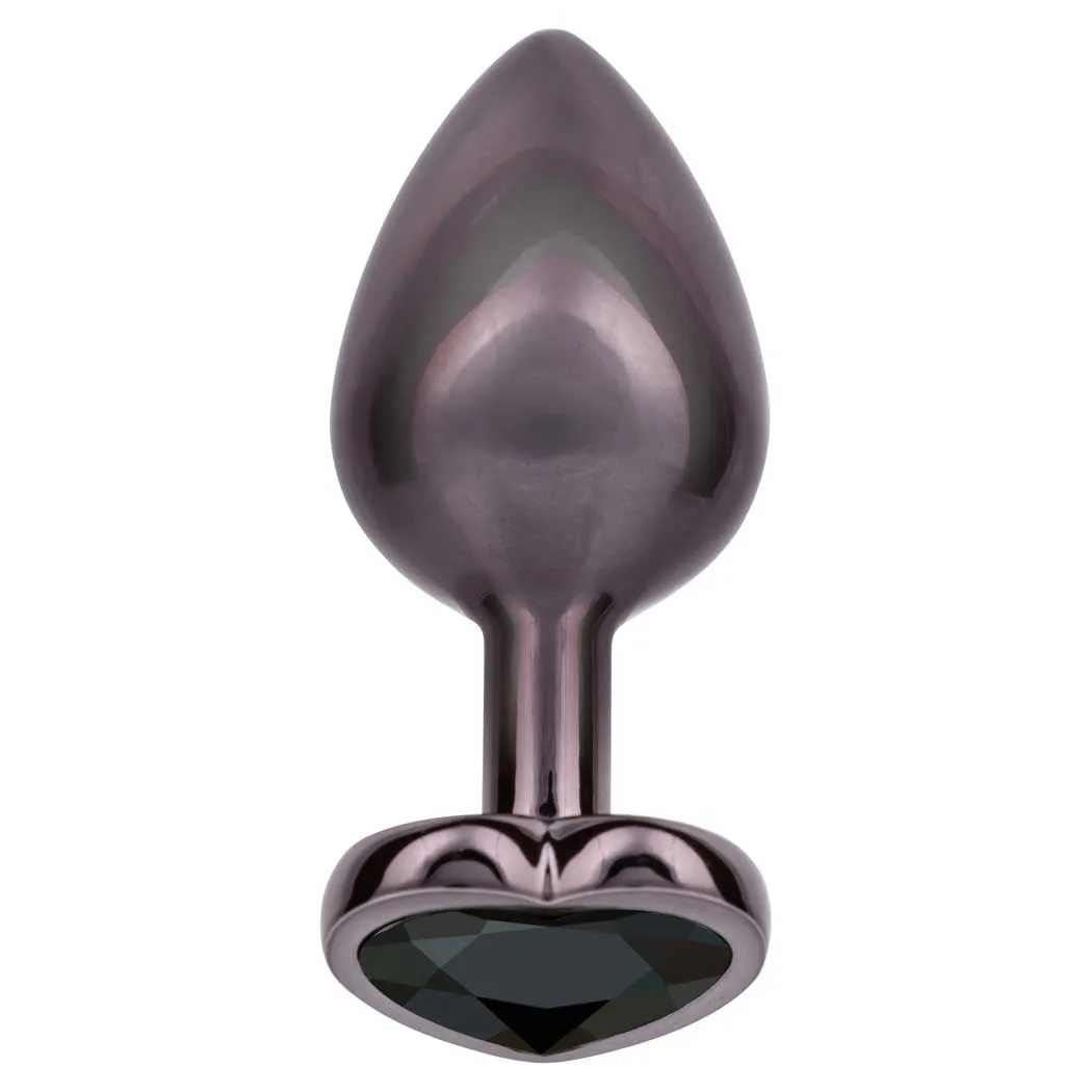 CalExotics Jewel Black Diamond Heart Anal Plug