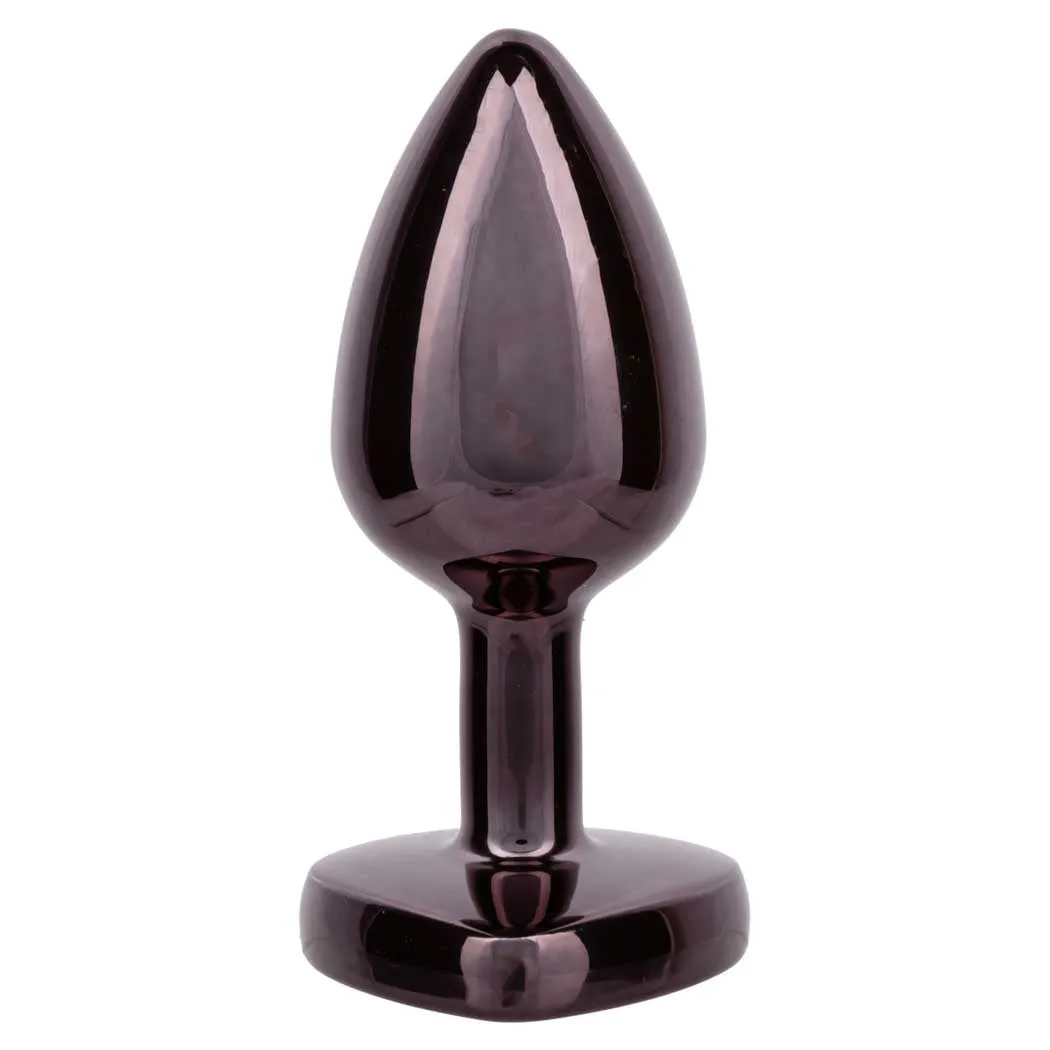 CalExotics Jewel Black Diamond Heart Anal Plug