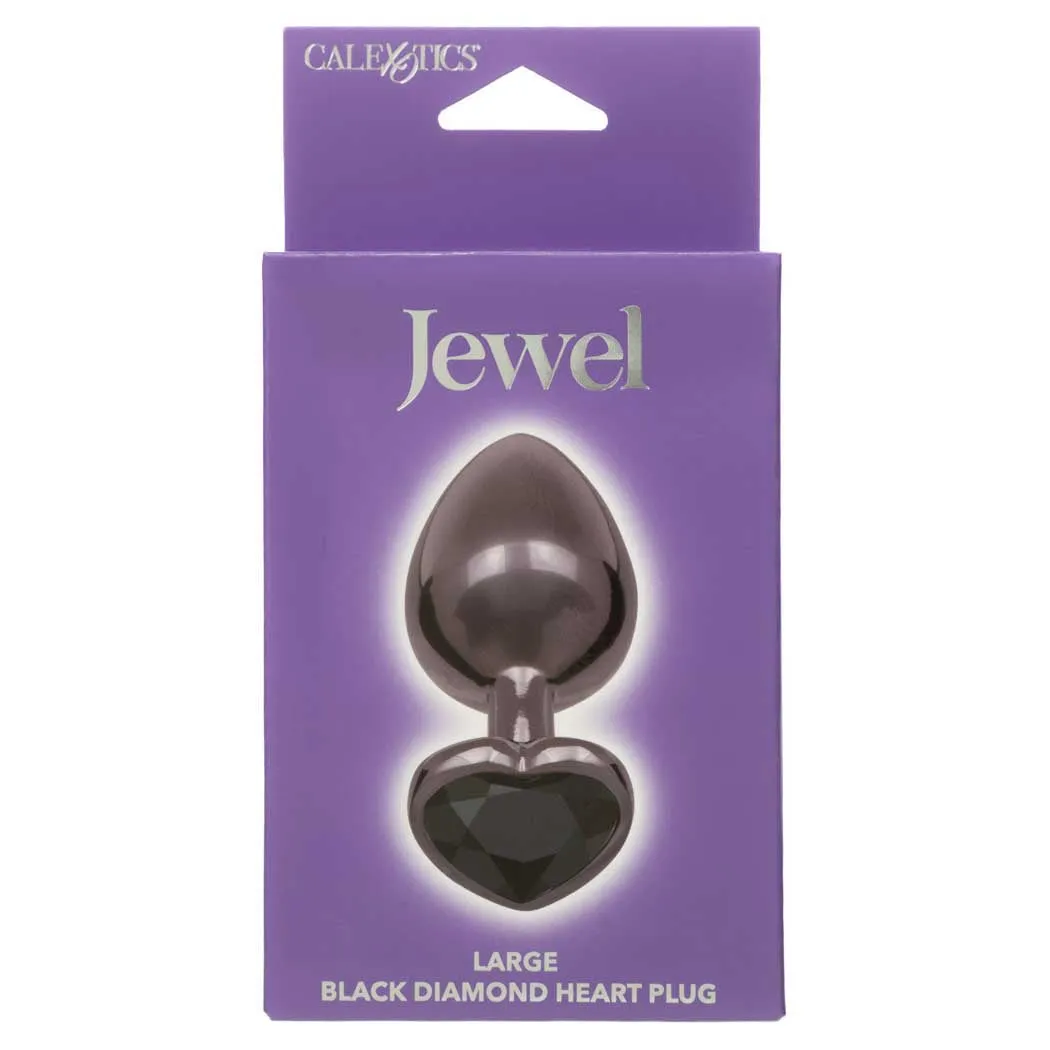 CalExotics Jewel Black Diamond Heart Anal Plug