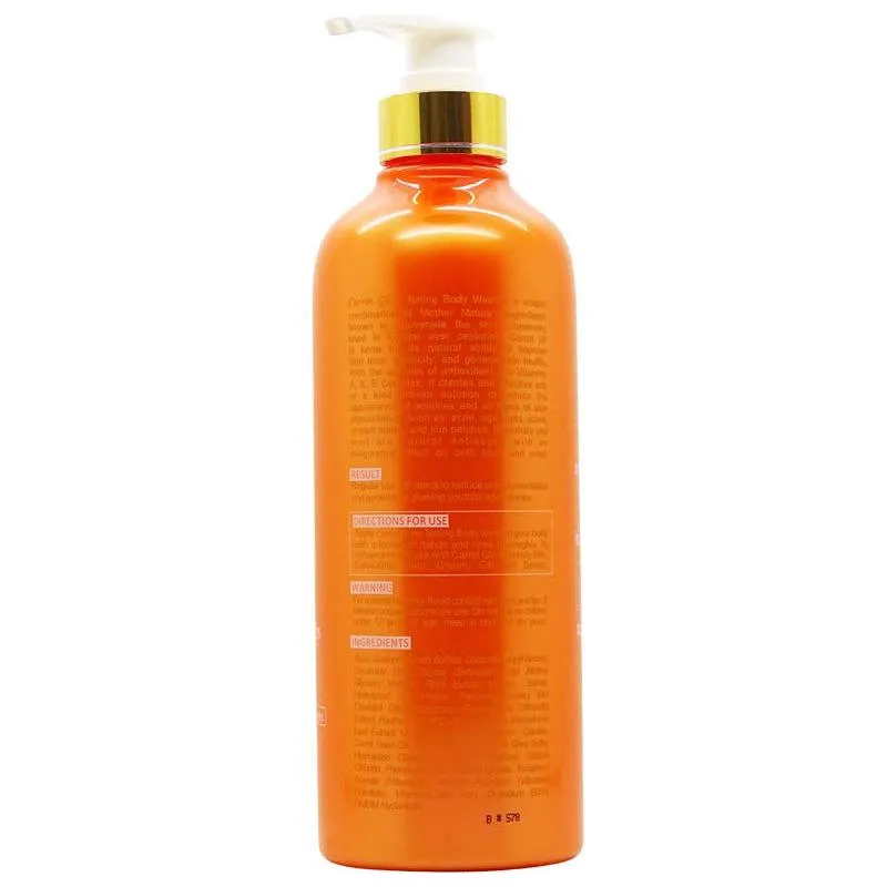Carrot Glow Intense Toning Body Wash Rosemary Mint with Carrot Oil & Vitamins A, K, E Complex 500ml