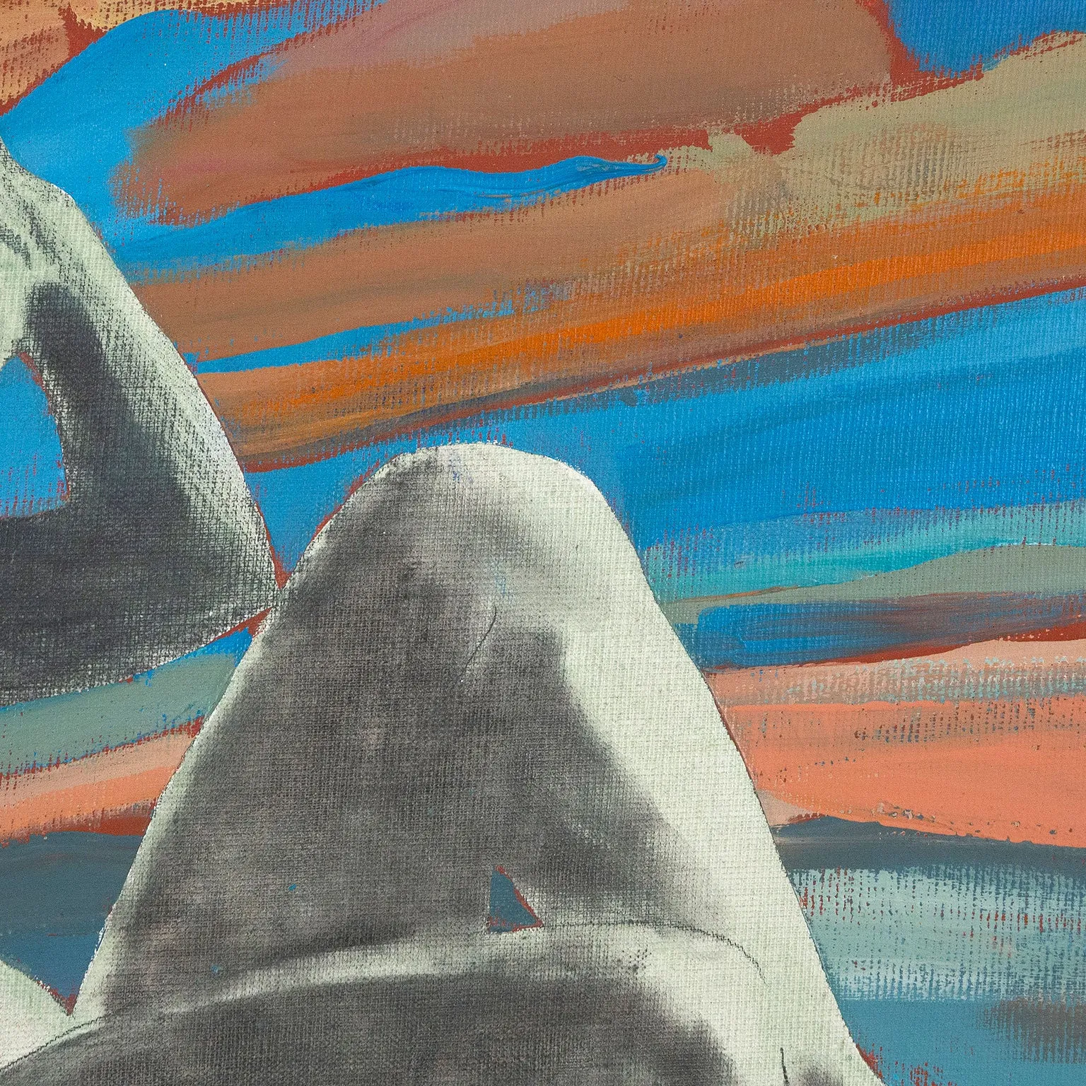 CHARLES PACHTER "STATUESQUE" PAINTING, 1980