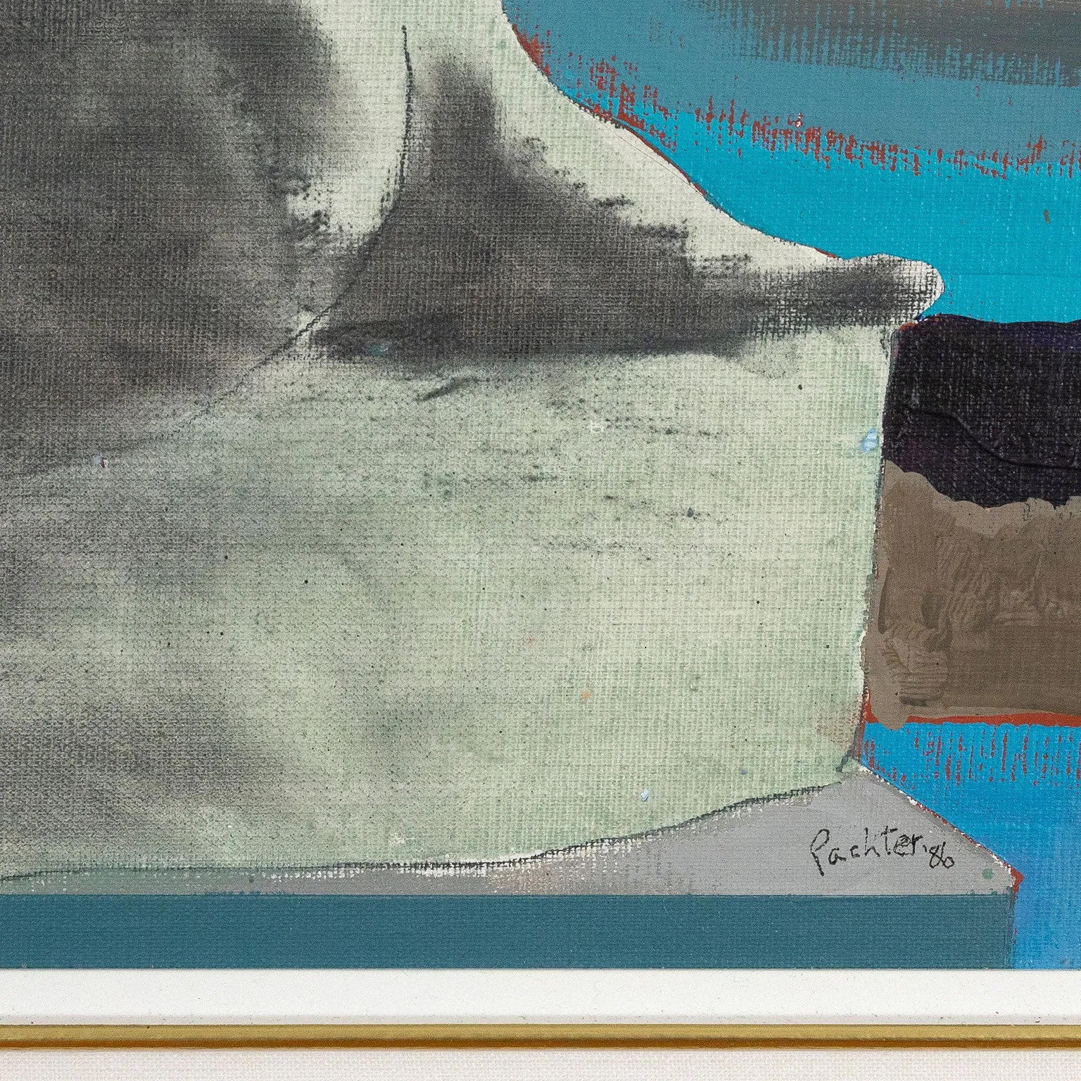 CHARLES PACHTER "STATUESQUE" PAINTING, 1980
