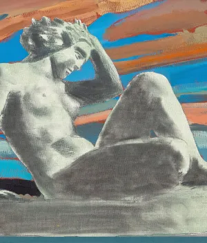 CHARLES PACHTER "STATUESQUE" PAINTING, 1980
