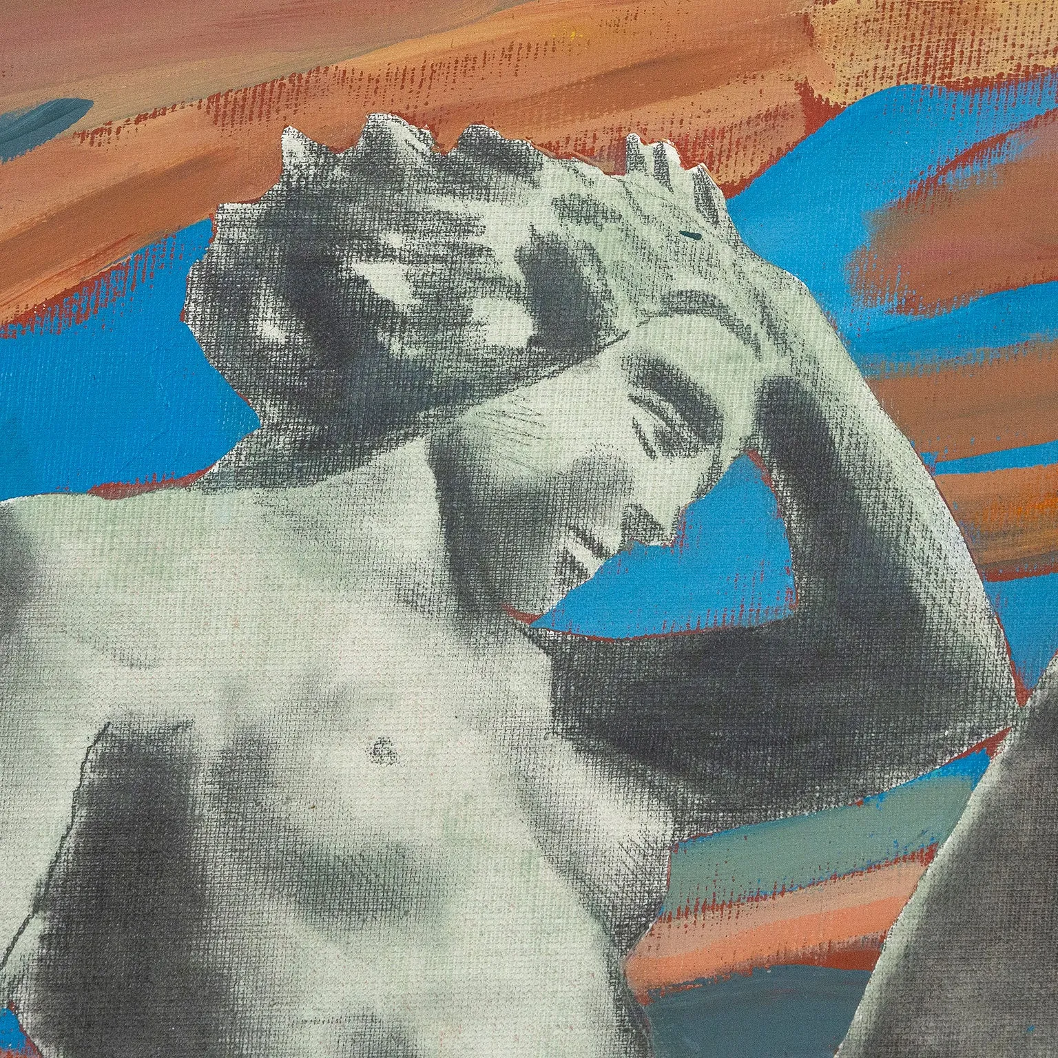 CHARLES PACHTER "STATUESQUE" PAINTING, 1980