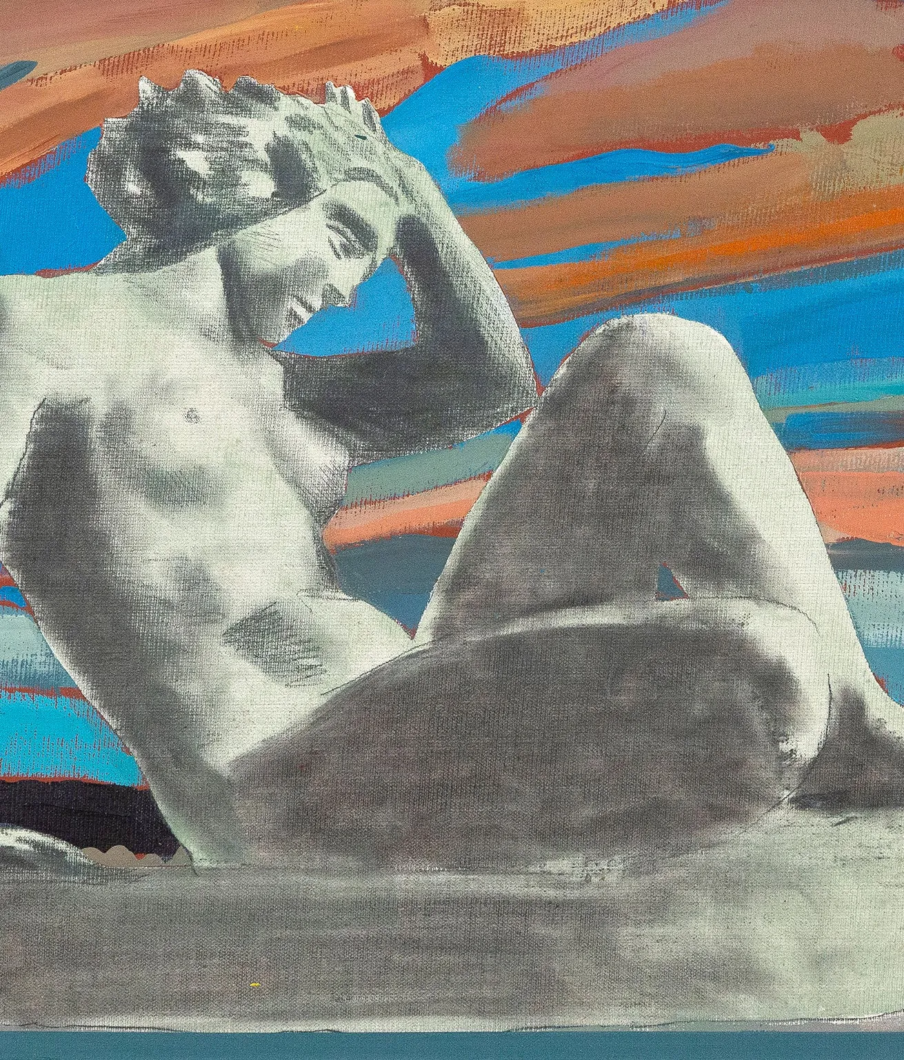CHARLES PACHTER "STATUESQUE" PAINTING, 1980