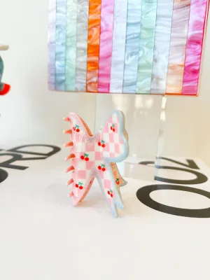 Checkered Cherry Clip