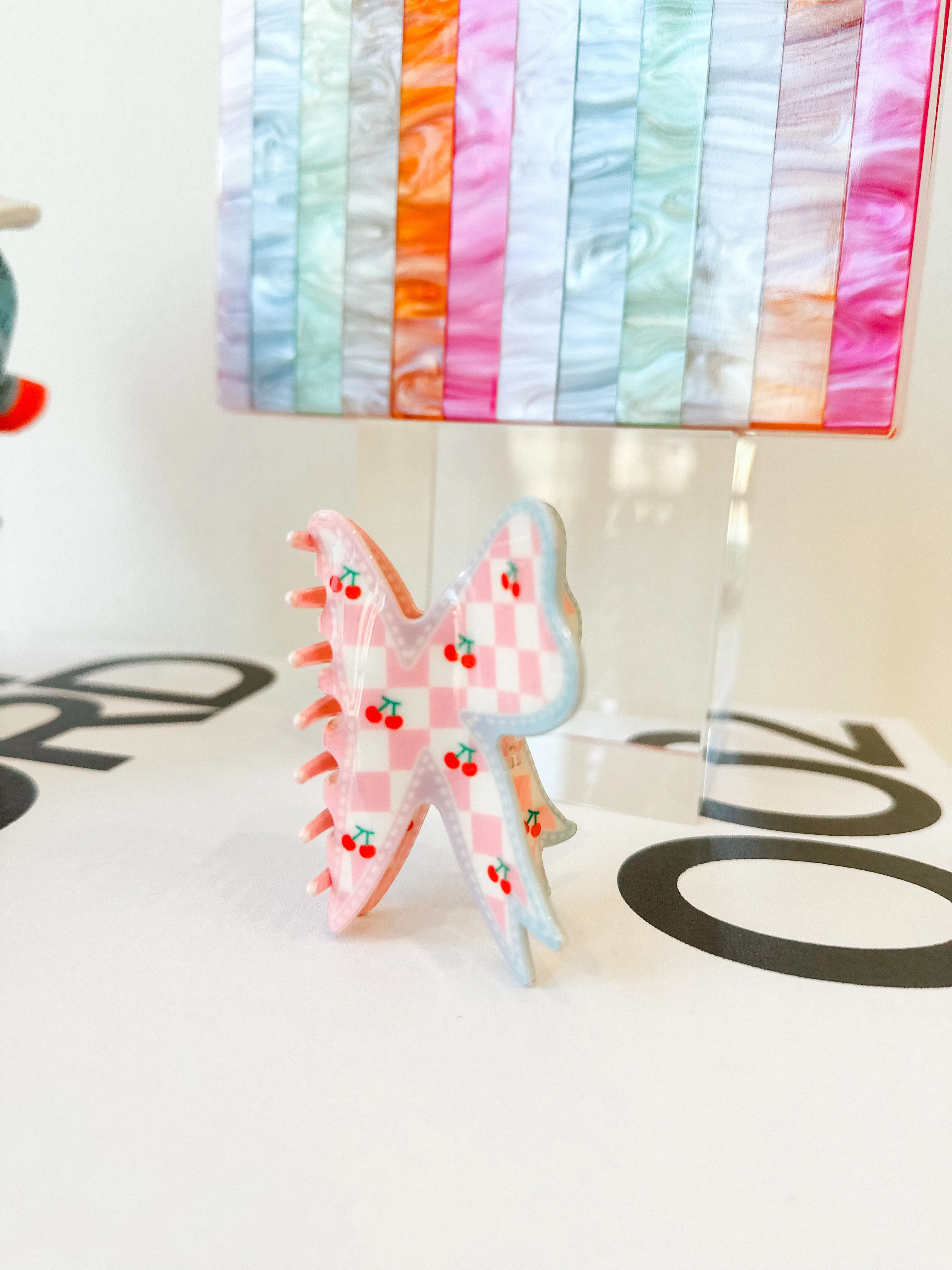 Checkered Cherry Clip