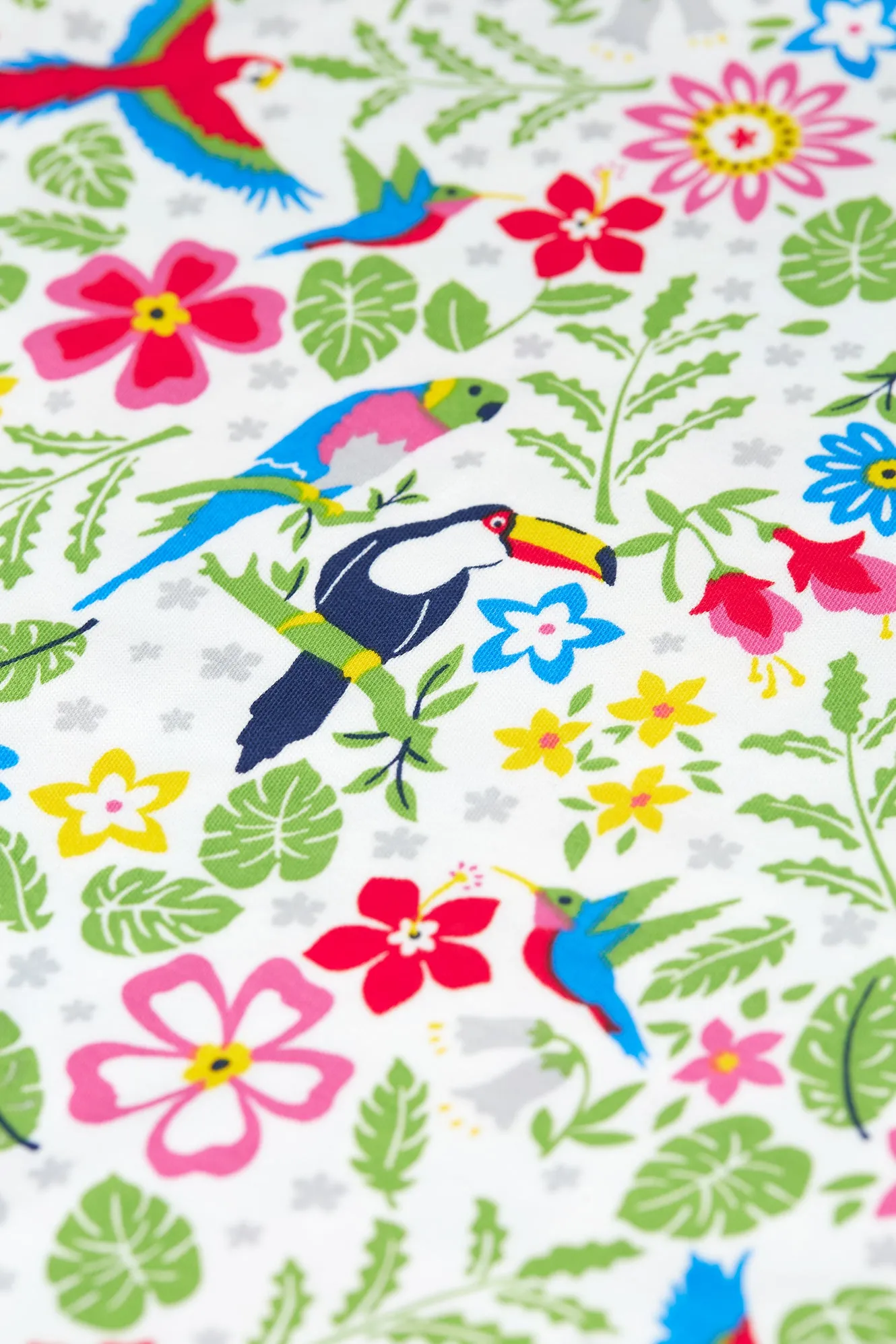 Children's Frugi Pyjamas: Tropical Birds Organic Cotton Pyjama-Kid's Clothing