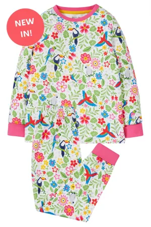 Children's Frugi Pyjamas: Tropical Birds Organic Cotton Pyjama-Kid's Clothing
