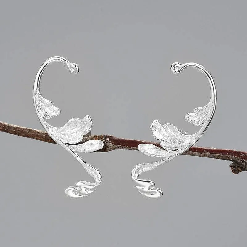 Classical Acanthus Leaf Stud Earrings