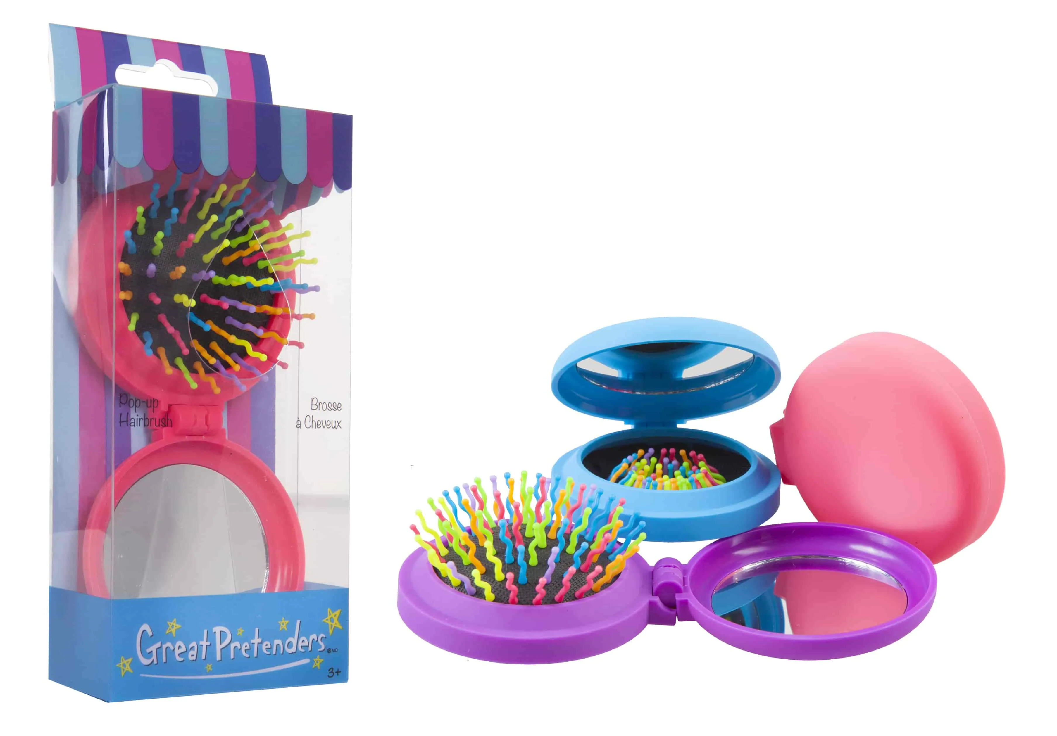 Collapsing Hair Brush with Mirror