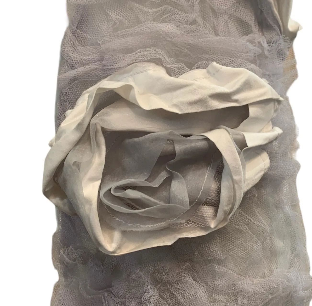 Comme Des Garçons Tulle Scarf with Flowers