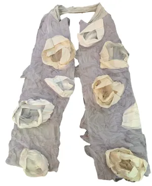 Comme Des Garçons Tulle Scarf with Flowers