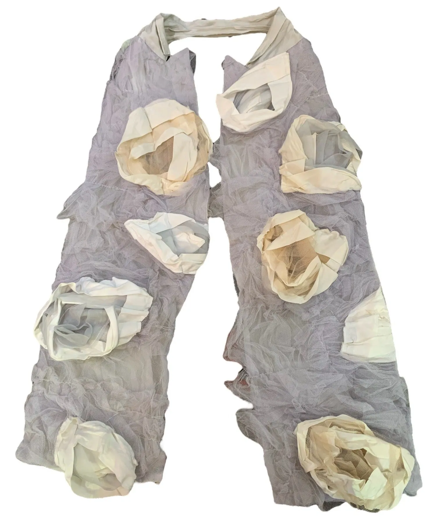 Comme Des Garçons Tulle Scarf with Flowers