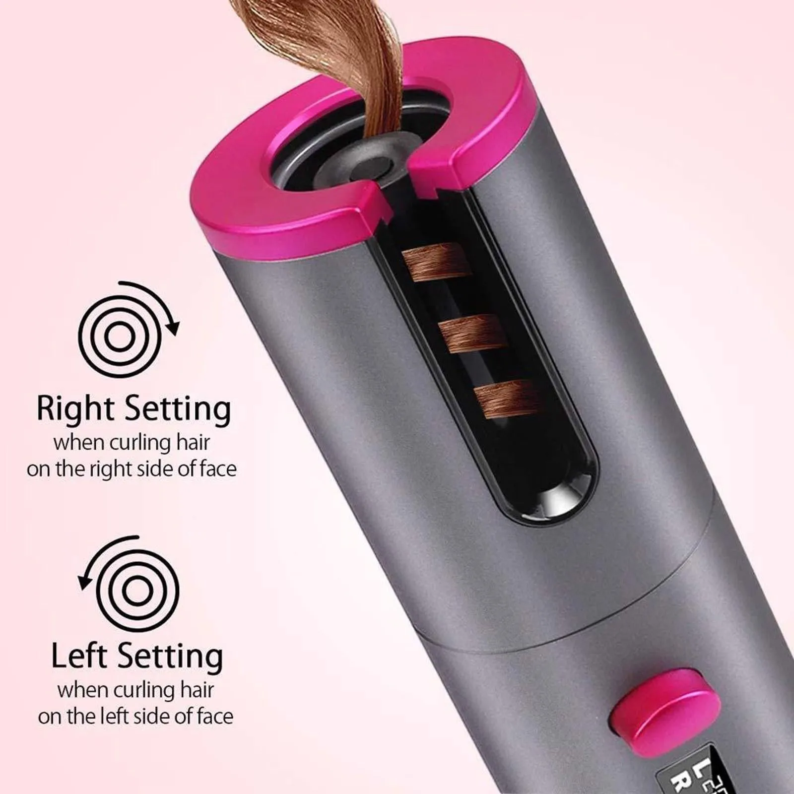 Cordless Hair Curler with Auto-Rotation