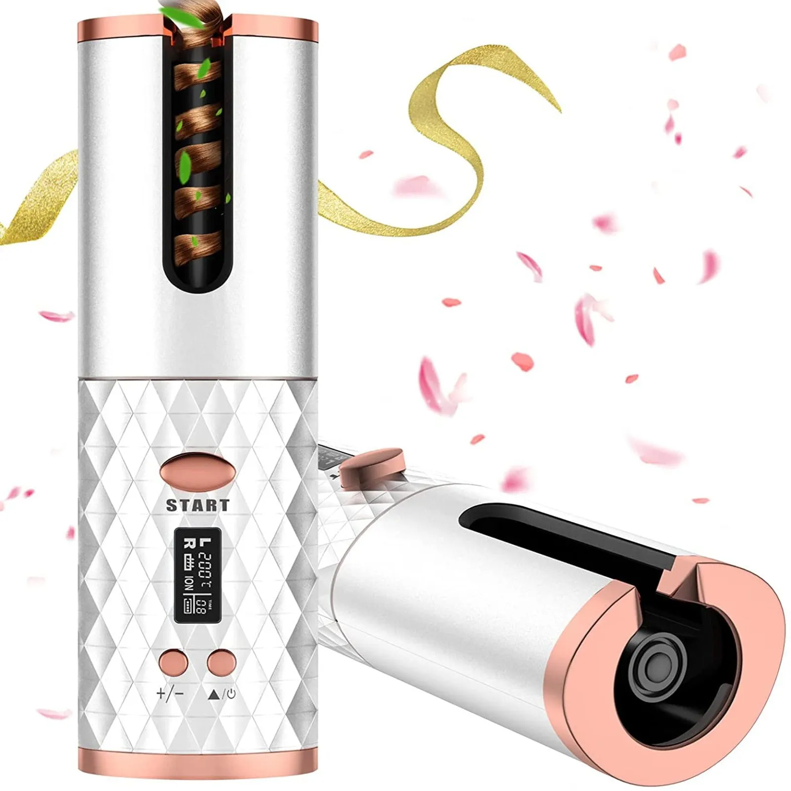 Cordless Hair Curler with Auto-Rotation