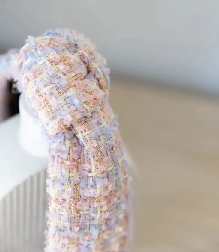 Cotton Candy Shimmer Tweed Headband