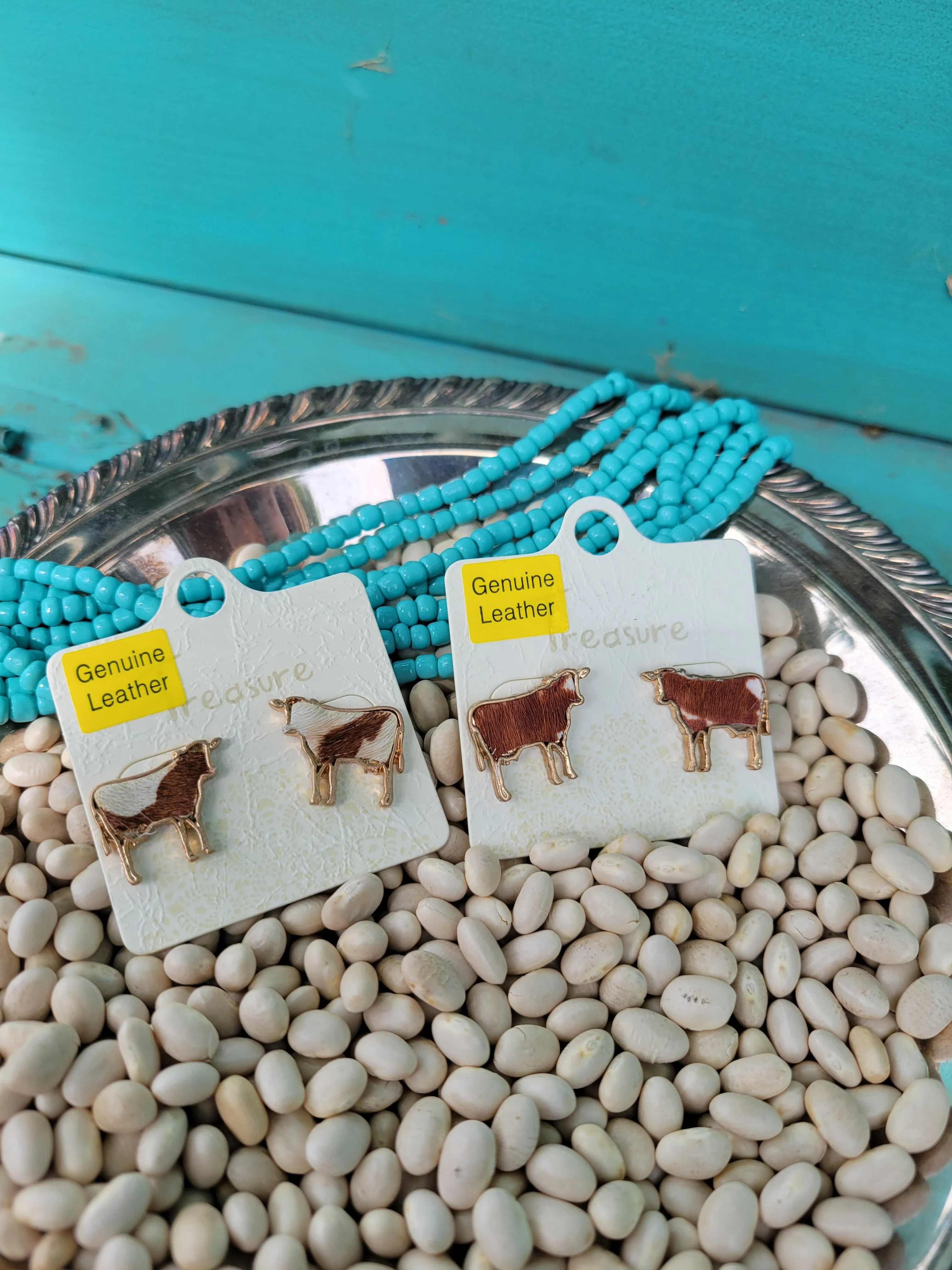 Cowhide Steer Earrings