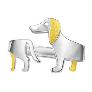 Cute Dachshund Dog Adjustable Ring