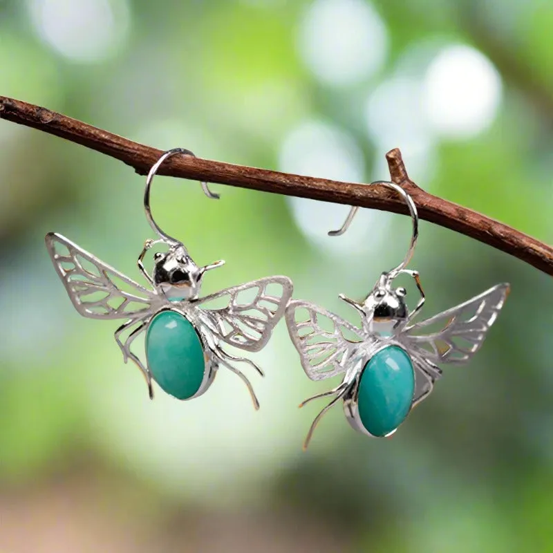 Cute Hollow Out Honeybee Dangle Earrings