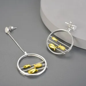 Cute Moving Happy Fishes Dangle Earrings