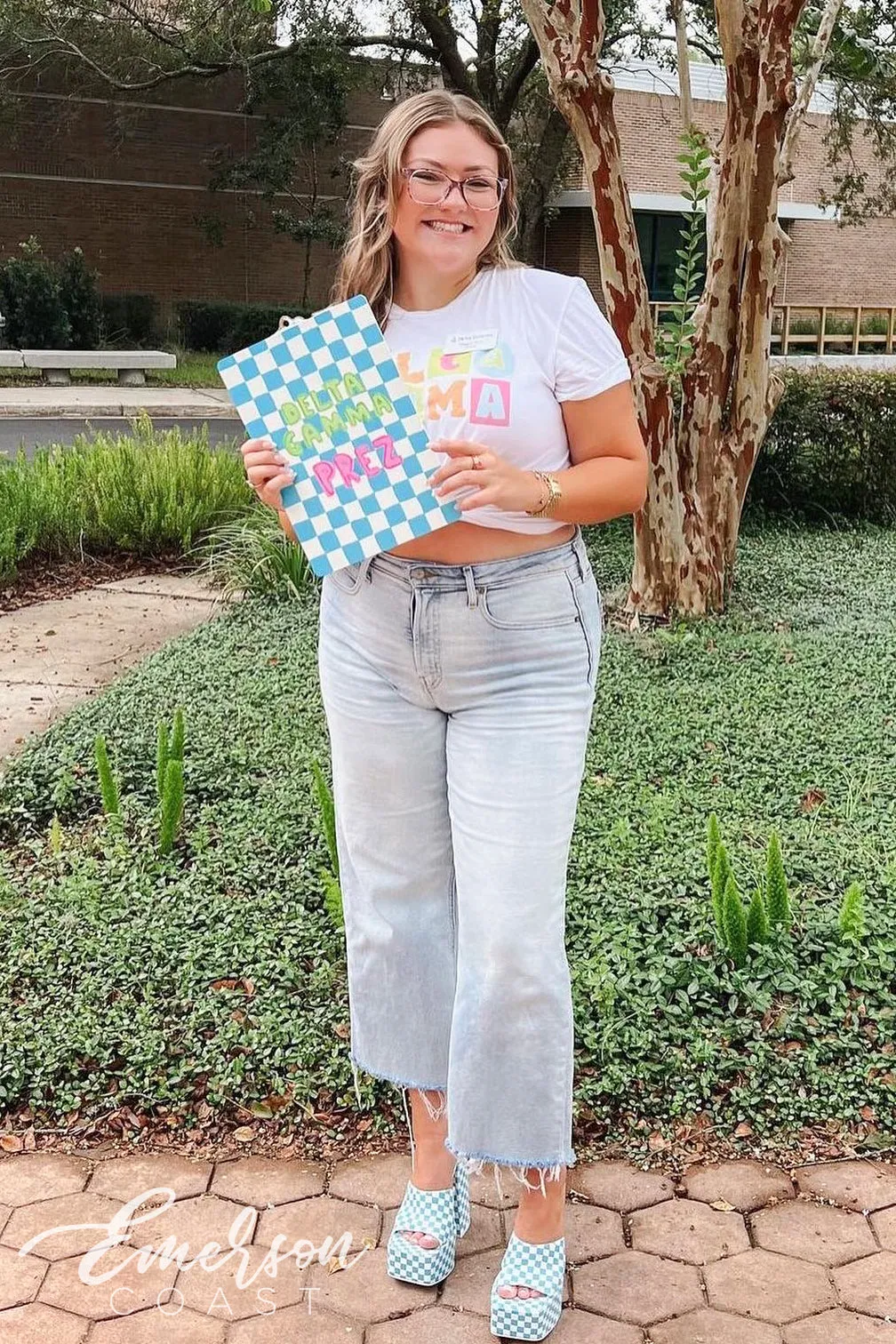 Delta Gamma Pastel Floral Sisterhood Tee