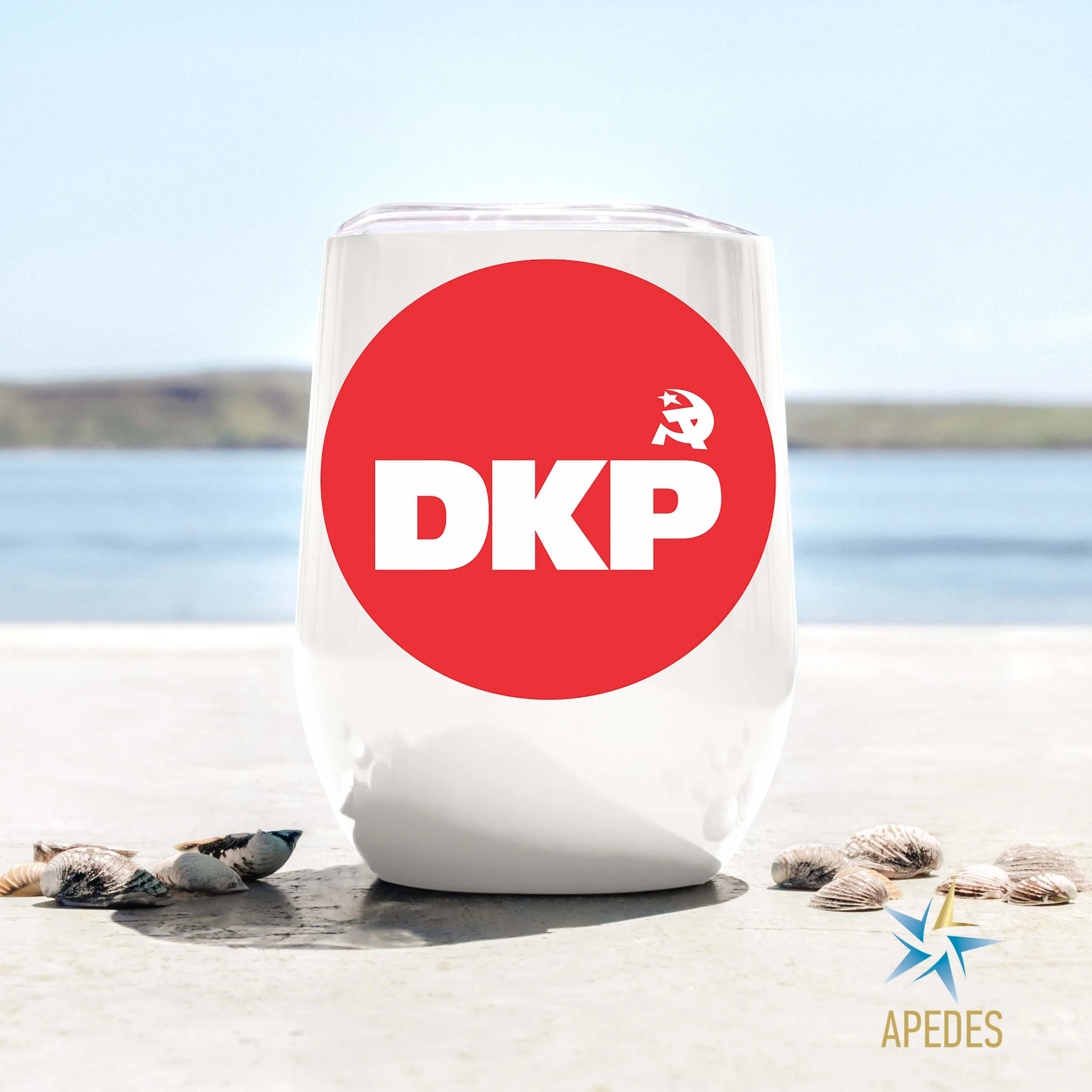 Deutsche Kommunistische Partei Stainless Steel Stemless Wine Cup 12 OZ