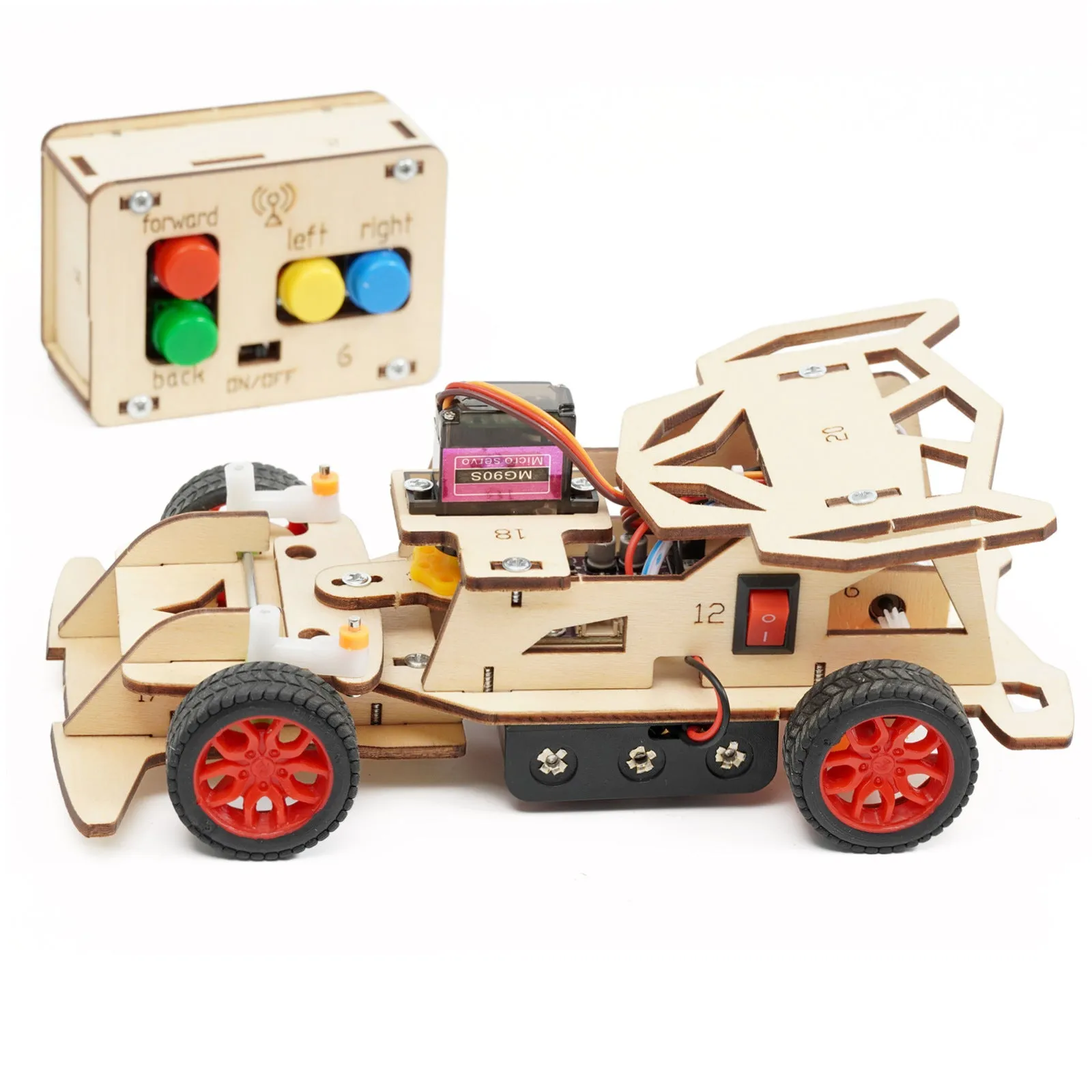 DIY Remote Steering Rear Drive Car Model Science Toys for Kids Physics Experimental Tool Kit Children Educational Toys