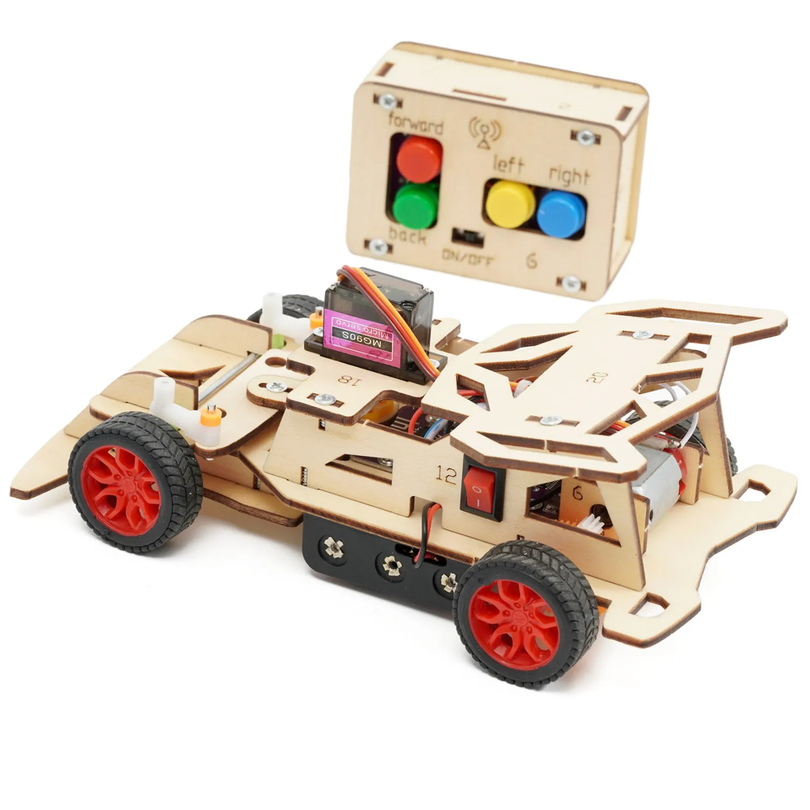 DIY Remote Steering Rear Drive Car Model Science Toys for Kids Physics Experimental Tool Kit Children Educational Toys