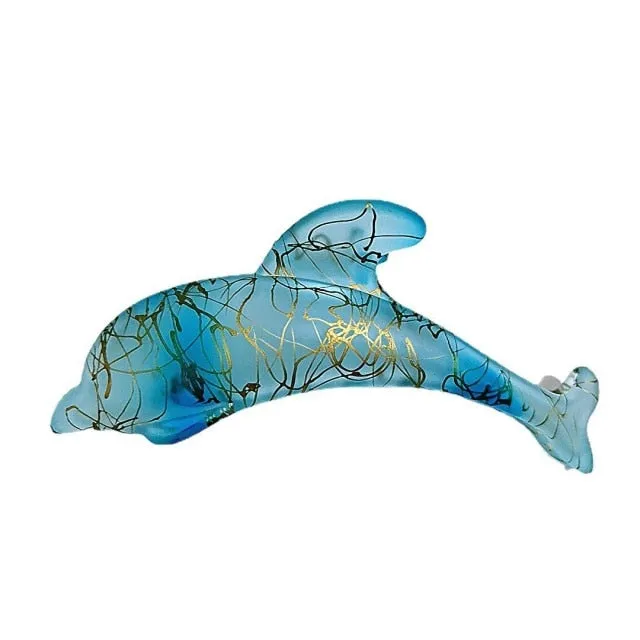 Dolphin hair clip - various colours