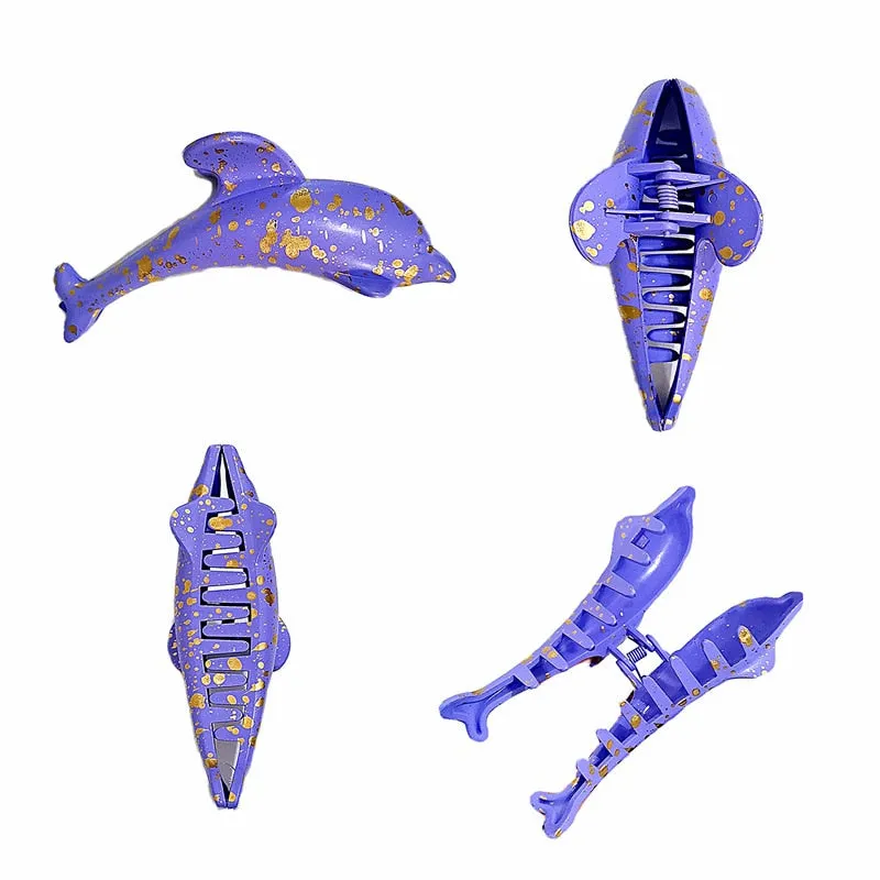 Dolphin hair clip - various colours