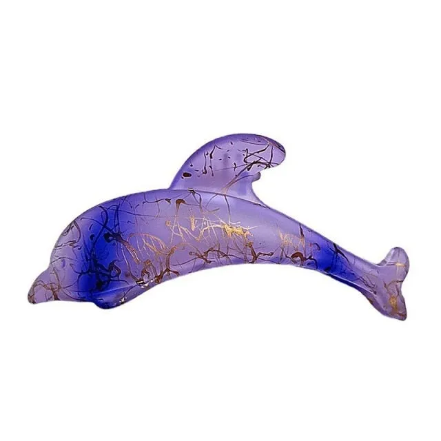 Dolphin hair clip - various colours