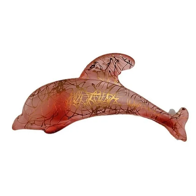 Dolphin hair clip - various colours