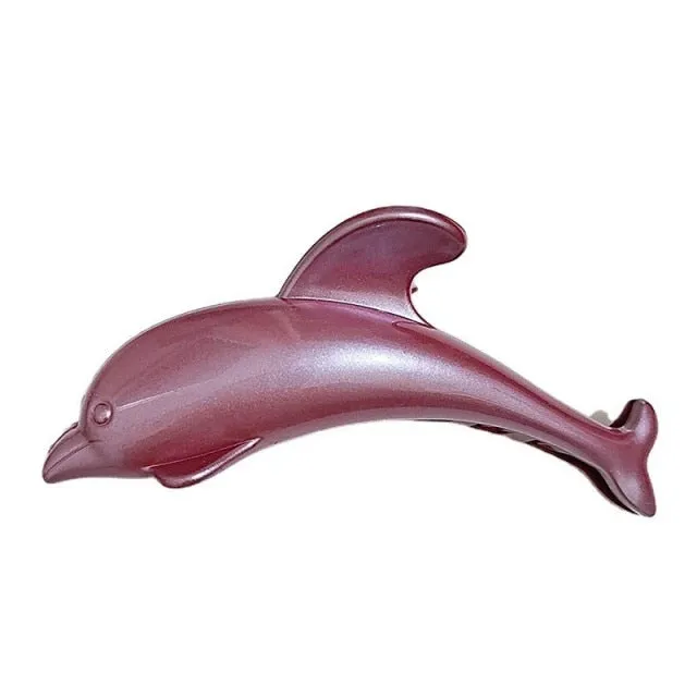 Dolphin hair clip - various colours
