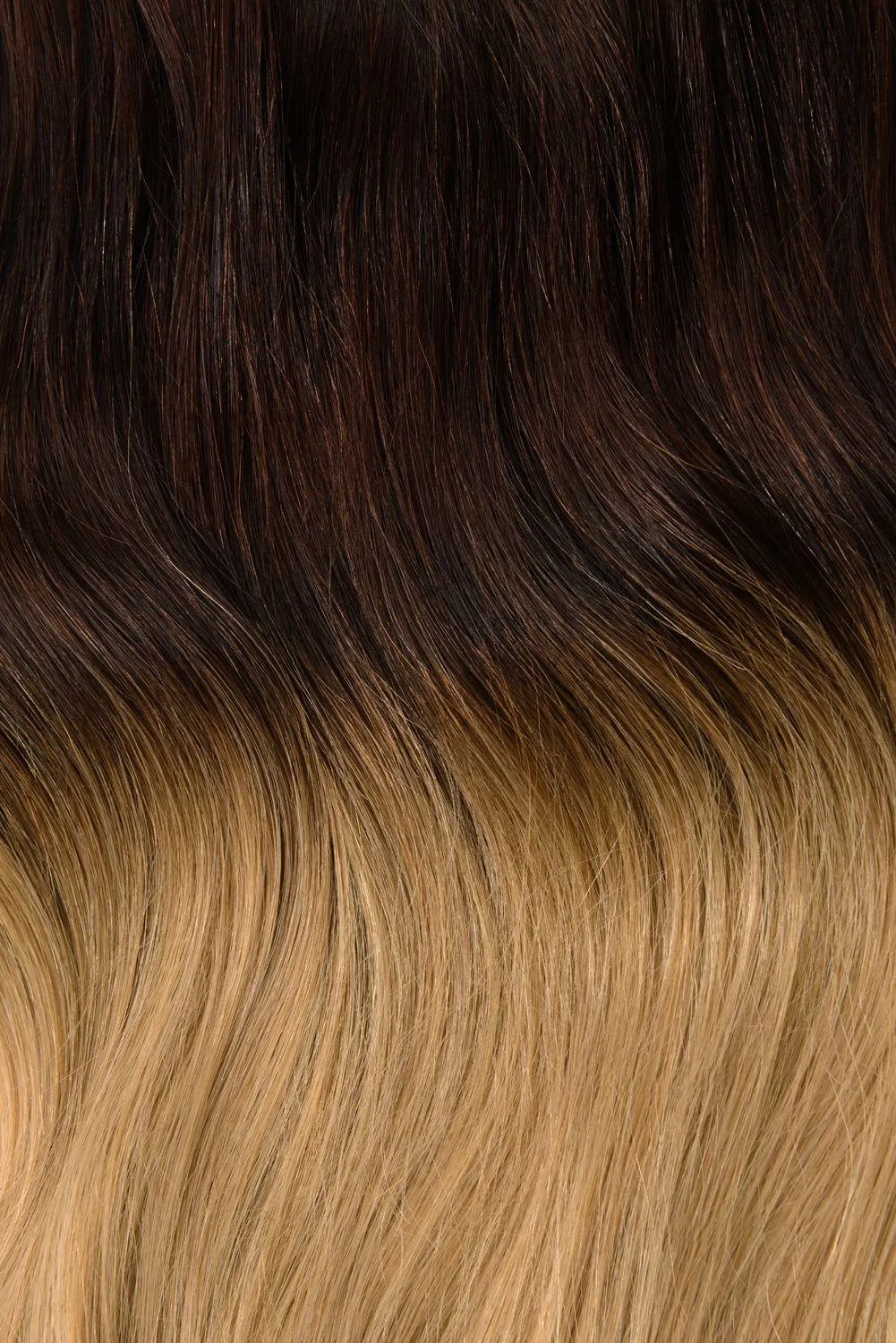Double Wefted Full Head Remy Clip in Human Hair Extensions - Chocolate Honey Ombre (#T4/27)