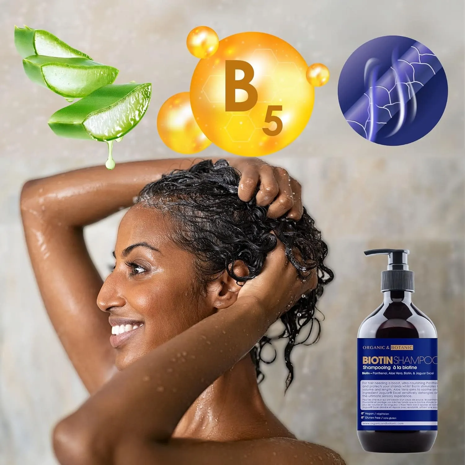Dr Botanical Shampoing Bio & Botanique Biotine 500 ml