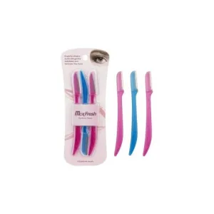 Dreamfix Maxfresh Single Blade Eyebrow Razors 3 Pcs Pink/Blue