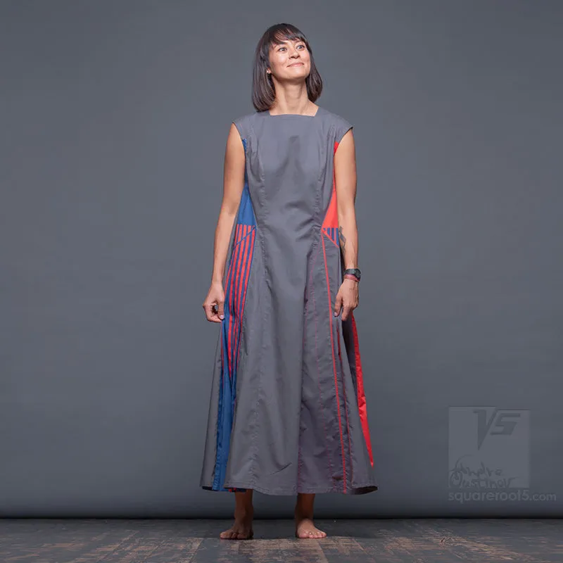 Dress "Revolution" model "SRB" Short sleeve Red-Blue